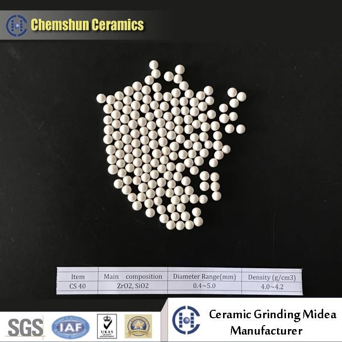 High Zirconia Silicate Ceramic Grinding Ball CS-40 Manufacturer in China