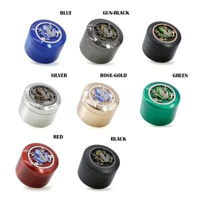 Zinc Alloy 4 Layers Herb Grinder 63mm Dia Tobacco Crusher