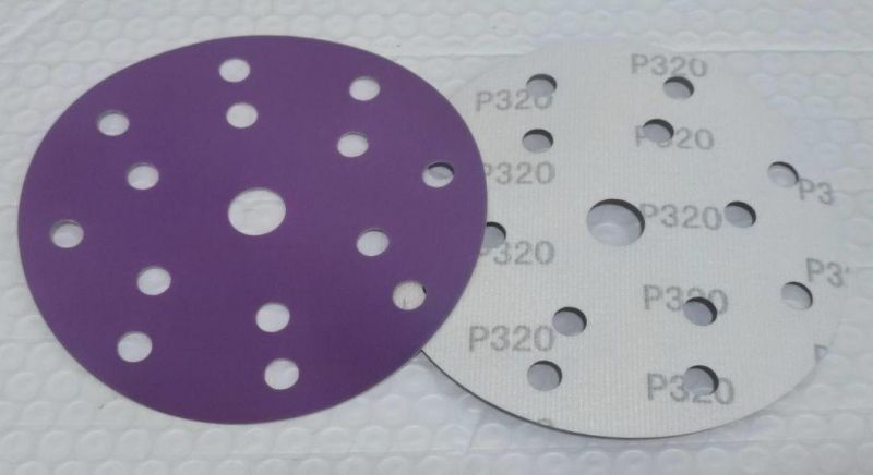 150mm Purple Ceramic Sanding Disc for Car Body-3m 745u Quality Sandpaper for Automobile Refinishing