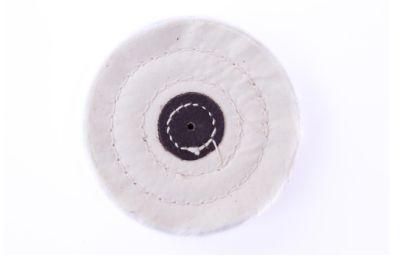 6&quot; Bias White Cotton Buffing Polishing Wheel with Cardboard Center