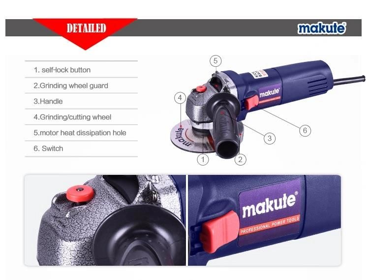 Makute Power 100mm 710W Angle Grinder with Disc