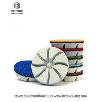 China Durable Concrete Resin Diamond Polishing Pads Wet and Dry