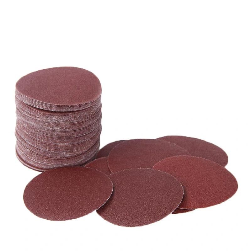 Abrasive Manufacturer 4" Red Round Hook and Loop Abrasive Velcro Sanding Disc Sanding Paper Disc