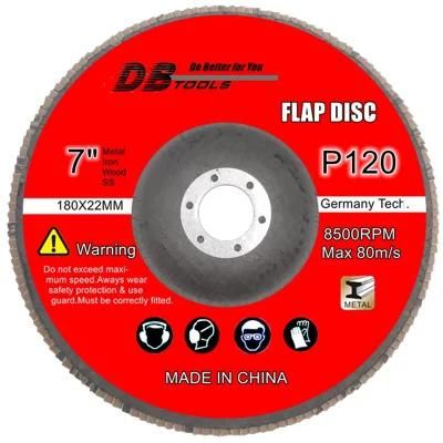 7&quot; 180mm Abrasive Wheels Flap Disc 22mm Hole Ao Type 27/29 for Wood P120
