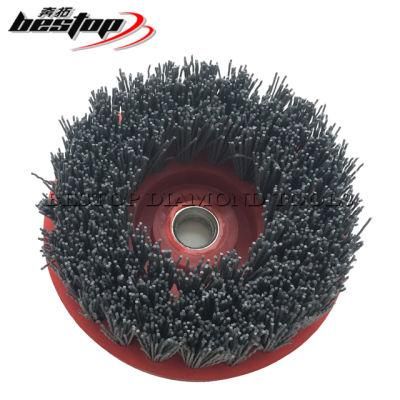 100mm 5/8&quot;-11 Silicon Carbide Granite Antique Abrasive Brushes