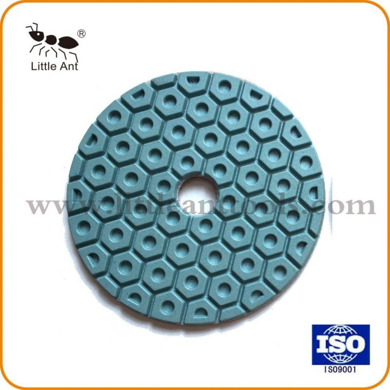 4"/100mm Hexagon Diamond Polishing Pads for Stones Concrete Wet Polishing