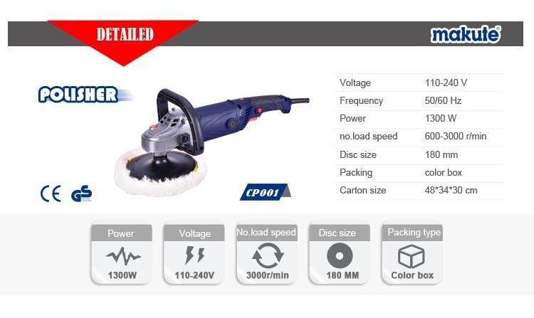 180mm Makute Electric AC Power Tools Car Maintenance Sander Polisher