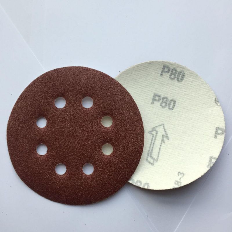 Aluminum Oxide Round Shape Hook and Loop Discs Velcro Discs