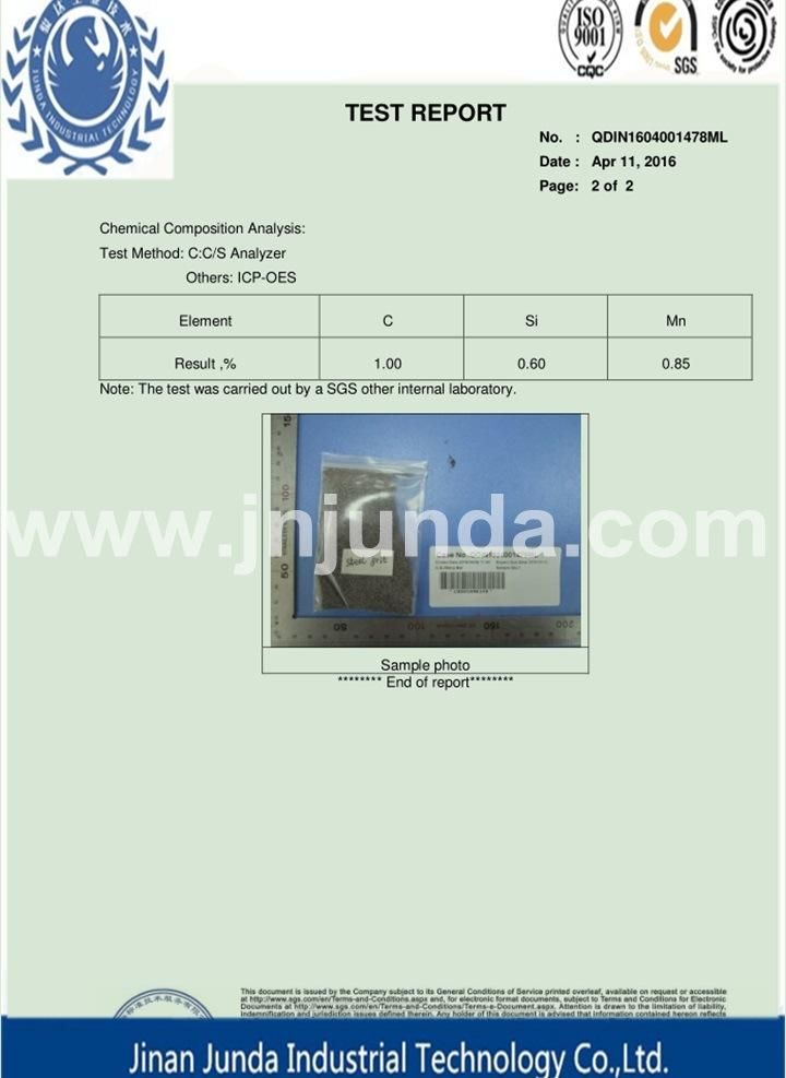 Natural Abrasive Steel Grit G25 for Cleaning/Blasting Surface Oxide Skin