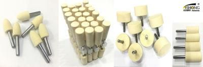 Yihong Abrasive Sanding Bullet Shaped Mounted Multifunctional Wool Felt Bobs with High Quality for Polishing