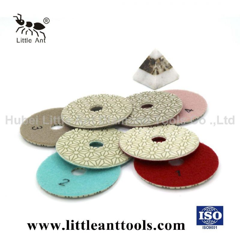 High Work Efficiency 4-Step Polishing Pad Wet Used for Granite, Marble