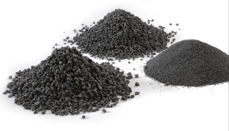 Black Silicon Carbide (SiC) Macro Grit F46 Silicon Carbide Powder Produced by Silica Sand, Carbon Petroleum Coke