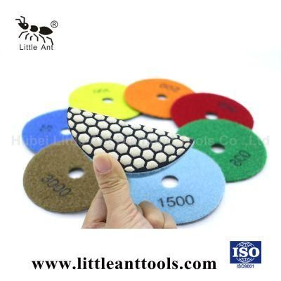 5&quot;/125mm Dry Diamond Resin Polishing Pad Abrasive Tools Grinding Disk for Stone
