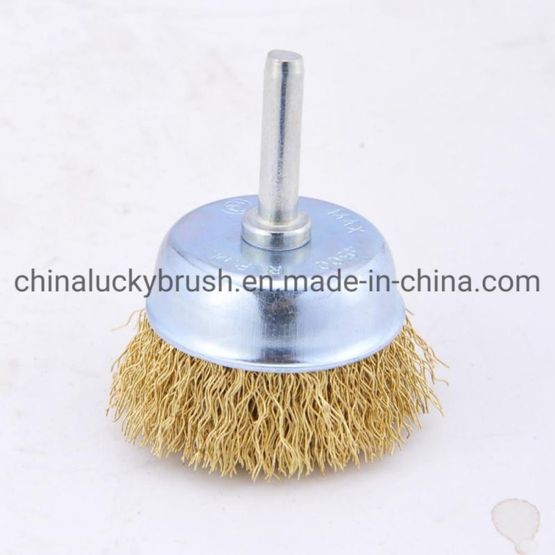 4 Inch Twist Crimped Bevel Brush with Thread (YY-042)