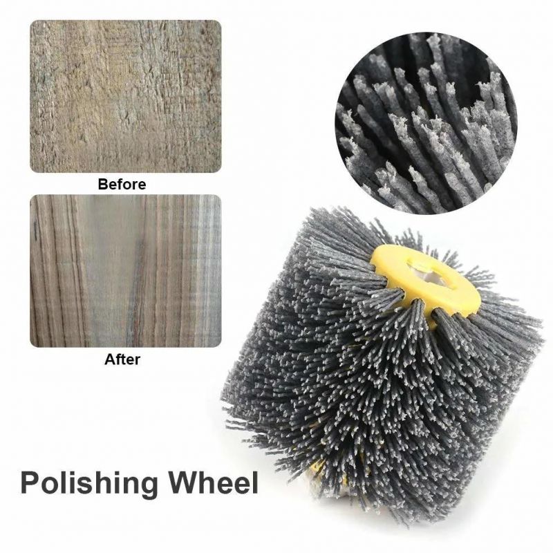 Abrasive Wire Drum Wheel Brush Brunishing Polishing Wheel for Wooden Furniture Burnishing Polishing Striping Drawing