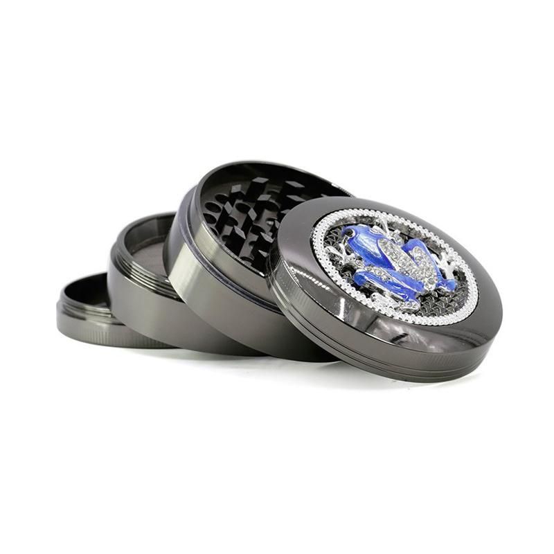 Custom 4 Parts Zinc Alloy Dry Herb Crusher 63mm Grinder