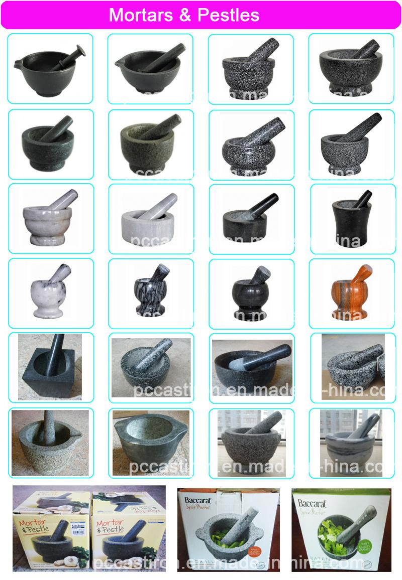 Customized 14X8cm Stone Mortar and Pestle Manufacturer From China