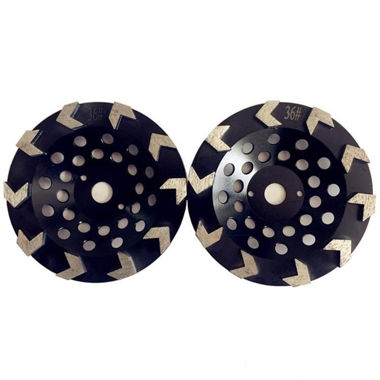 7 Inch D180mm 10 Arrow Segments Diamond Grinding Cup Wheel Disc for Angle Grinder Diamond Grinding Disc for Concrete Terrazzo Floor