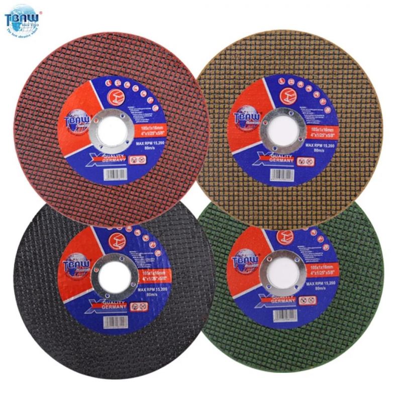 105mm 107mm 4inch Single/Double Net Green Sharp Abrasive Cutting Disc for Metal Factory OEM
