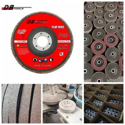 4.5 Inch 115mm Flap Disc for Grinder 7/8 Inch Arbor P40 for Metal Grinding