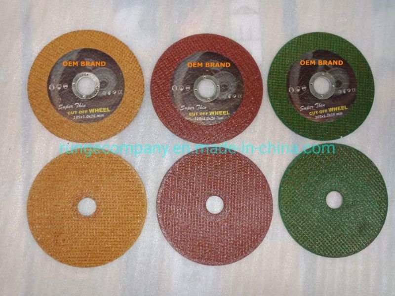 Power Electric Tools Accessories Ultra Thin Cutting Discs Wheels for Metal 105mm X 1mm X 16mm