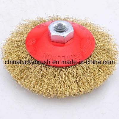 4 Inch Twist Crimped Bevel Brush with Thread (YY-042)