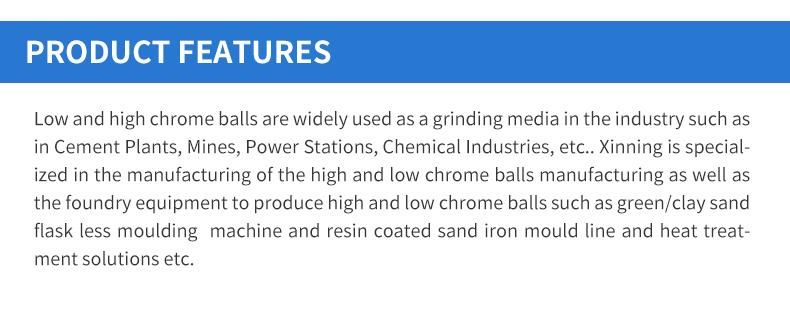 High, Middle, Low Chrome Cast Iron Grinding Media Balls