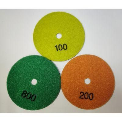 Qifeng Manufacturer Power Tool Factory Direct Sale 7 Steps 150mm Abrasive Diamond Dry Polishing Pads for Granite&Marble