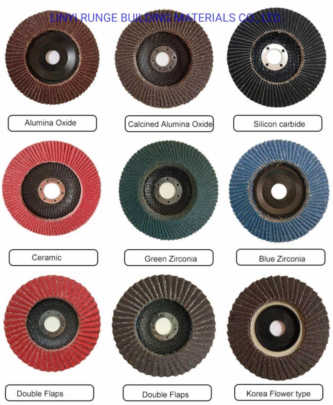 Abrasives 4.5" X 7/8" Ceramic Flat Flap Discs T27 for Stainless Steel and Heat Sensitive Metals (60 Grit) Power Tool