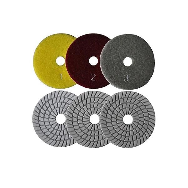 3 Step 100mm Resin Polishing Pads Marble Grnaite Polishing Pads