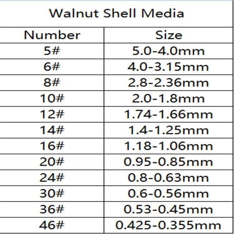 High Quality Abrasive Walnut Shell Finishing Media Tumbling Media