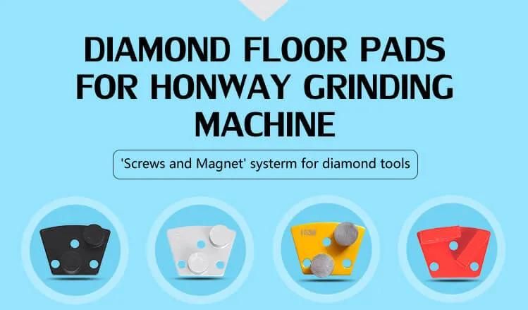 Dry Wet Concrete Floor Grinding Abrasive Tool Terrazzo Metal Bond Plate Scraper with Plug Trapezoid PCD Diamond Grinding Head Pad Segment