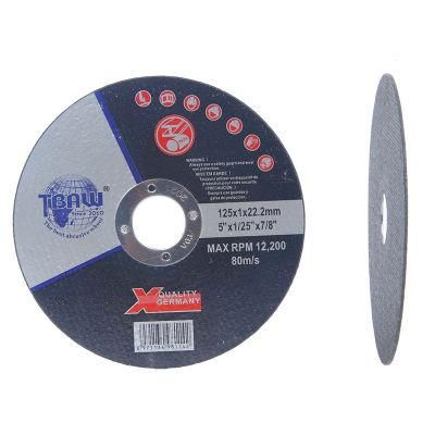 China Factory 125*1.0*22.2mm 9 Inches Cutting Disk Stainless Steel and Steel Abrasive Cutting off Wheel for Angle Grinder