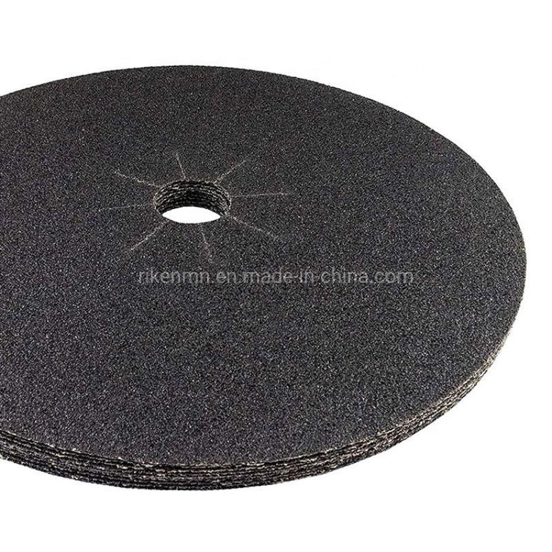 7′′ Heavy Weight Silicon Carbide Paper Center Holes Abrasives Plain Backed Edger Sanding Discs Fiber Disc for Floor Sanders