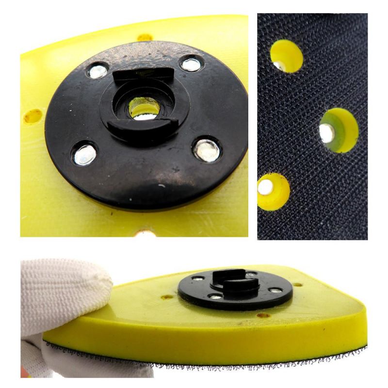 70X100mm Hook and Loop 5-Hole Triangle Sanding Pad for Polishing Grinding