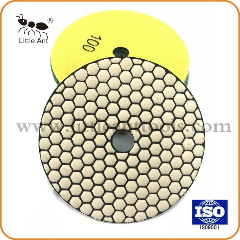 5"/125mm Dry Diamond Resin Polishing Pad Abrasive Tools Grinding Disk for Stone