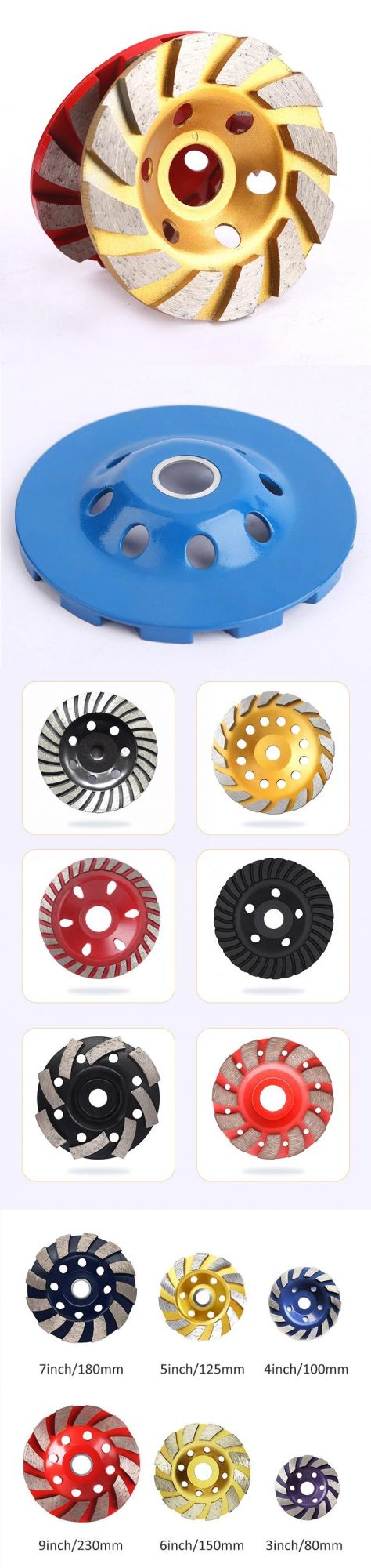 Abrasive Cup Wheel Turbo Diamond Grinding Cup Wheel