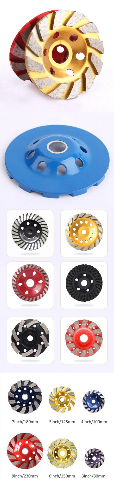 Abrasive Cup Wheel Turbo Diamond Grinding Cup Wheel