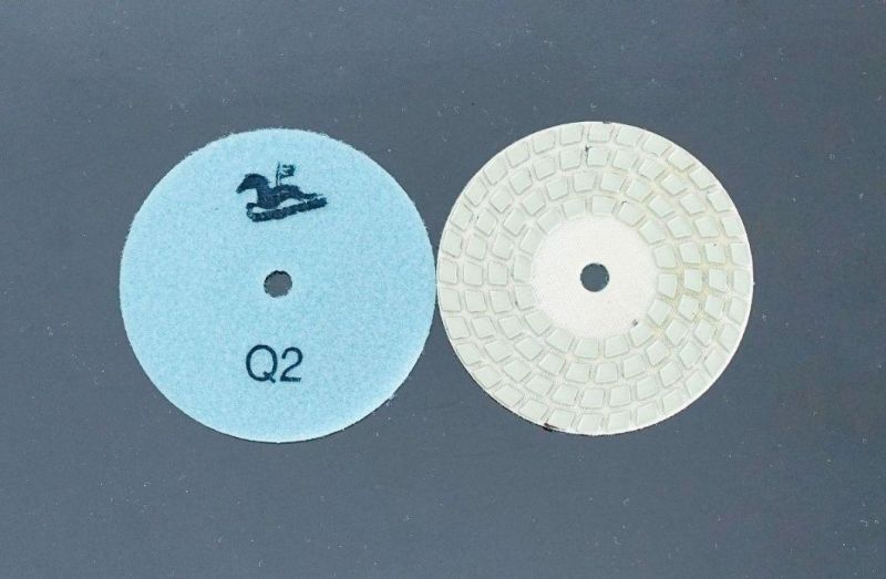 Qifeng 3 Inch Power Tool 4-Step Diamond Polishing Pad for Granite and Marble