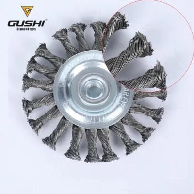 High Perfomance Twist Knotted Stainless Steel Wire Wheel Brush