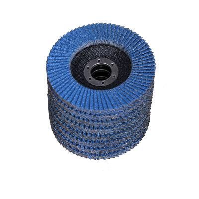 Excellent Durability and Selt-Sharpening 7&quot; 80# Imported Blue Zirconia Alumina Flap Disc as Abrasive Tools for Angle Grinder