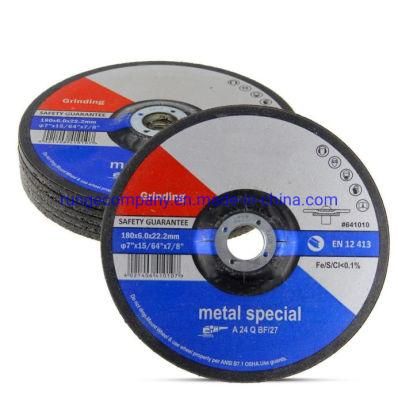 Power Tool Abrasive Grinding Wheel Type 27 Premium All Materials Grinding Wheel for Angle Grinders 7&quot;