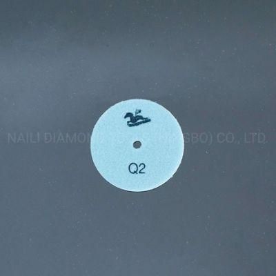 Qifeng Power Tool 4 Inch Diamond Four-Step Dry Grinding and Polishing Pads for Marble/ Granite