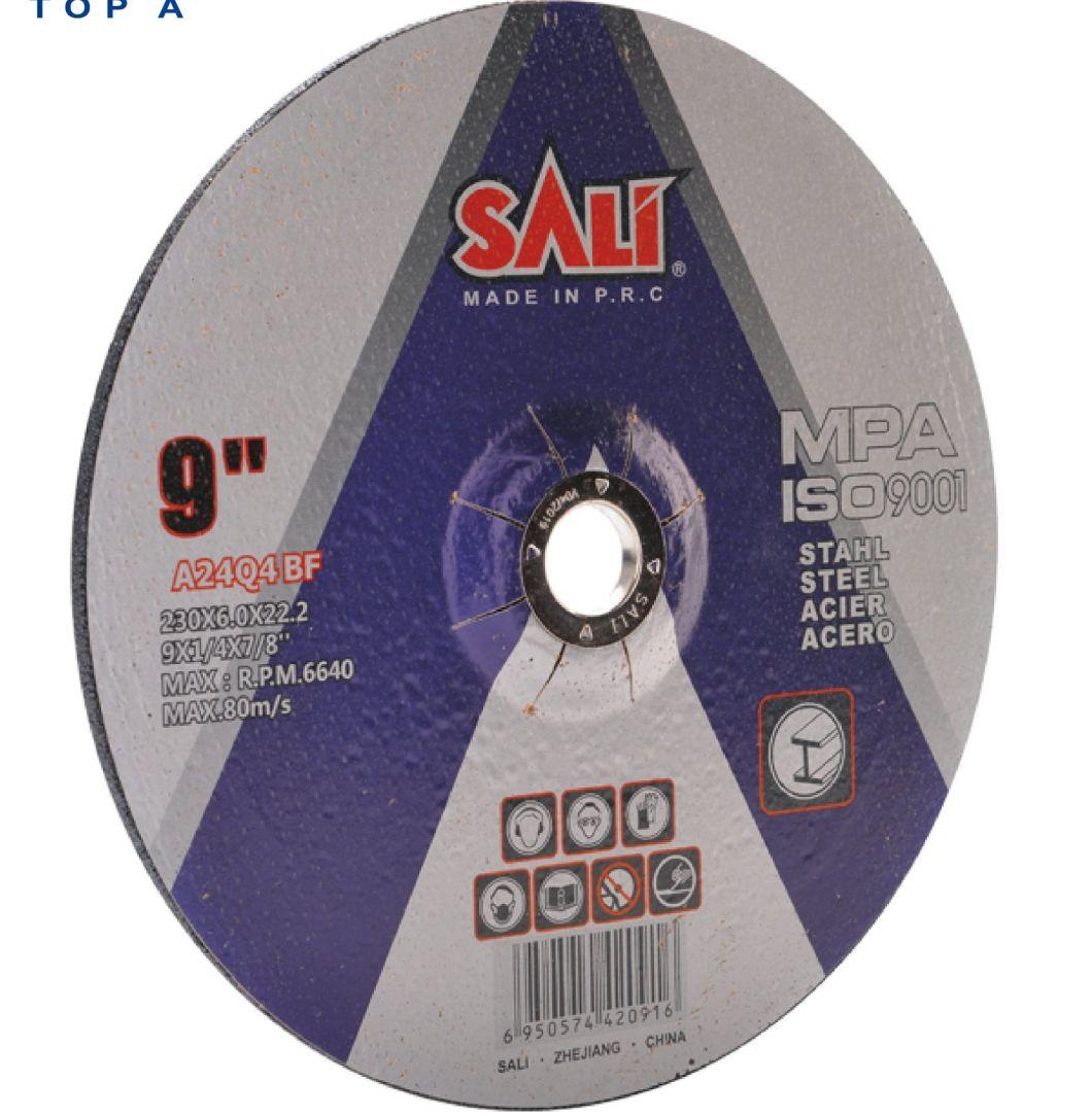 Sali 9" 230X6X22.2 T27 Grinding Disc Wheel for Metal Inox with MPa Certificate