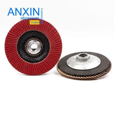 4.5&quot;X5/8&quot;-11 Vsm Ceramic Flap Disc with Metal Hub for Quick and Easy Mounting and Removal