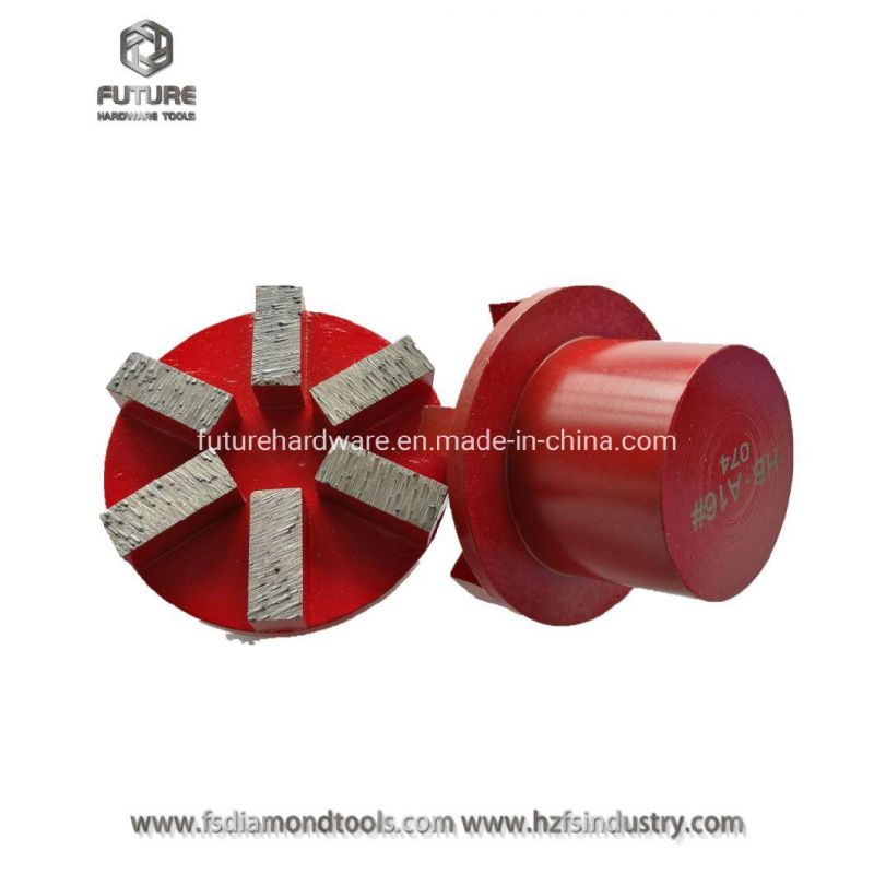 6 Segments Pd Series Abrasive PCD Diamond Grinding Plug for Concrete Head Tool