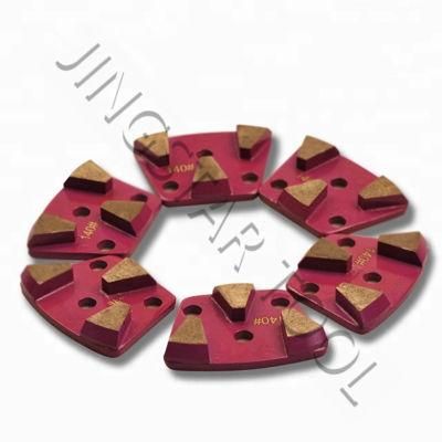 Trapezoid Double Coffin Segments Metal Bond Diamond Concrete Grinding Shoes