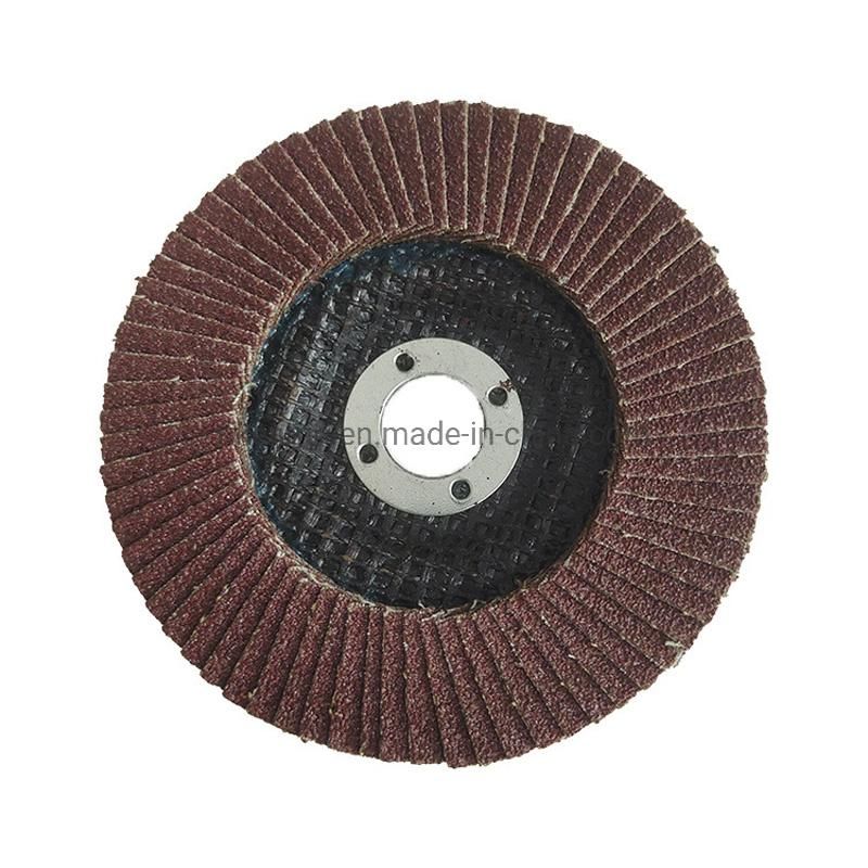 100mm 115mm 125mm 150mm High Density 40/60/80/120 Grit Disco Flap Aluminum Oxide Flap Disc for Wood