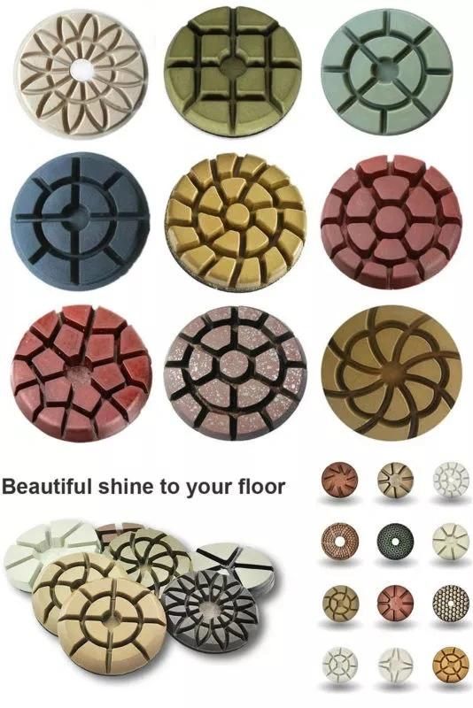 4′ Sunflower Dry Resin Diamond Polishing Pad for Concrete Floor