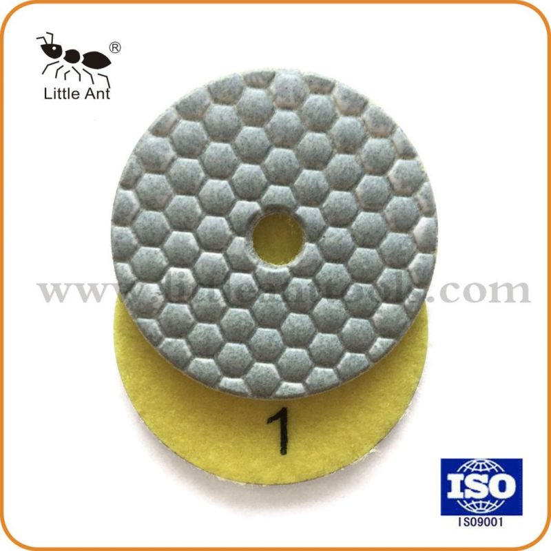 3"/80mm Pressed Dry Diamond Floor Polishing Pad Abrasive Tools Grinding Disk for Granite Marble Concrete